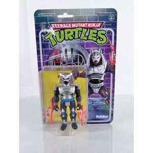 TMNT ReAction Chrome Dome Figure Super7 3.75" Sealed Carded Retro Toy